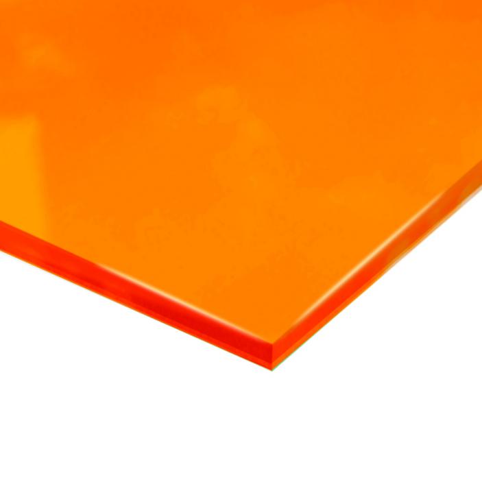 Plexi fluo ciemnopomarańczowa 3mm formatka 60x30cm