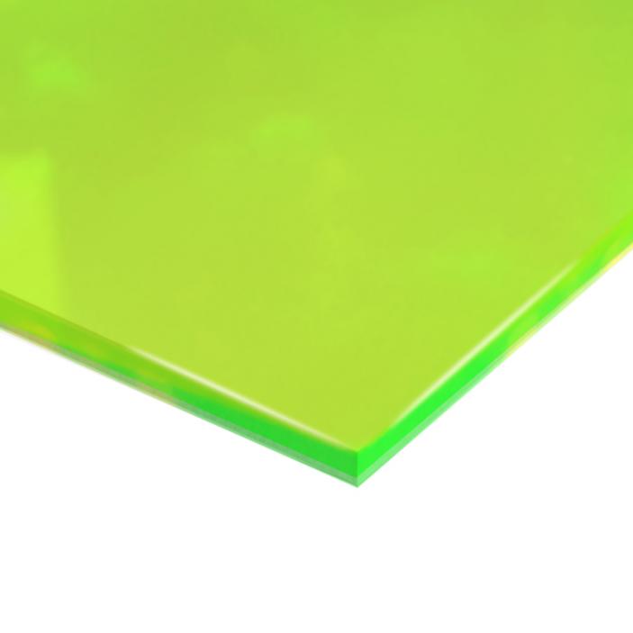 Plexi fluo zielona 3mm formatka 60x30cm