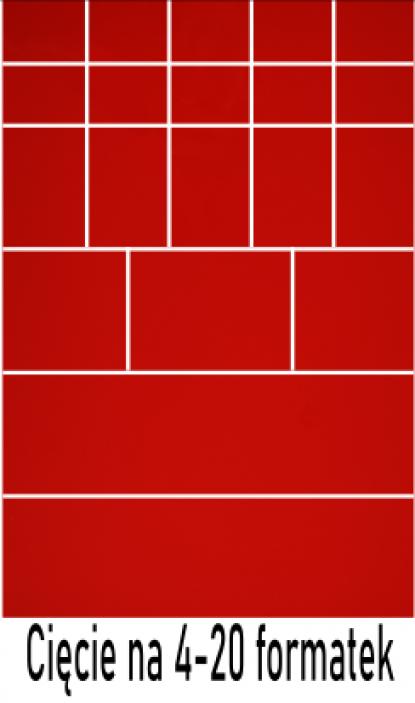 Plexi czerwona 3mm cięta na 4-20 formatek