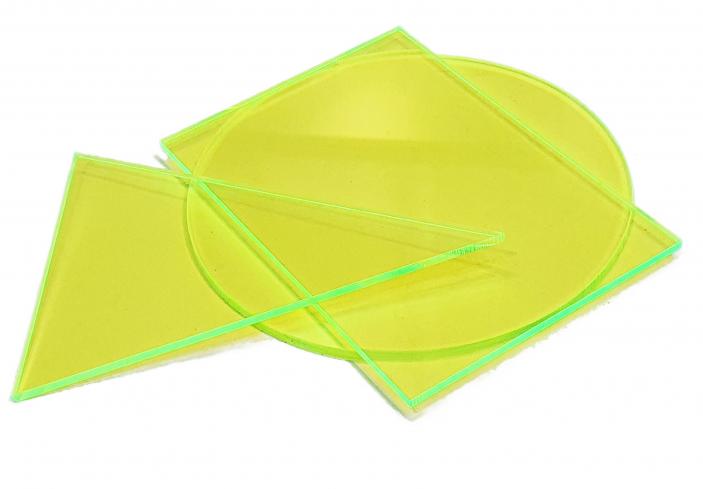 Plexi fluo zielona 3mm Formatka A4