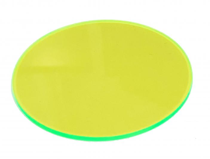 Plexi fluo zielona koło 3mm 