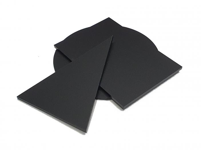 Plexi czarna Wylewana matowa 5mm Formatka 50x30 cm