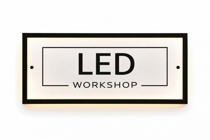 Szyld LED na wymiar z Twoim logo – efekt HALO