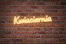 Neon LED – napis „Kwiaciarnia”